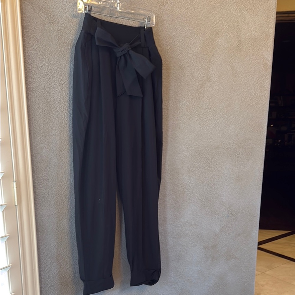 Athleta Black Tapered High-Waisted Trousers
